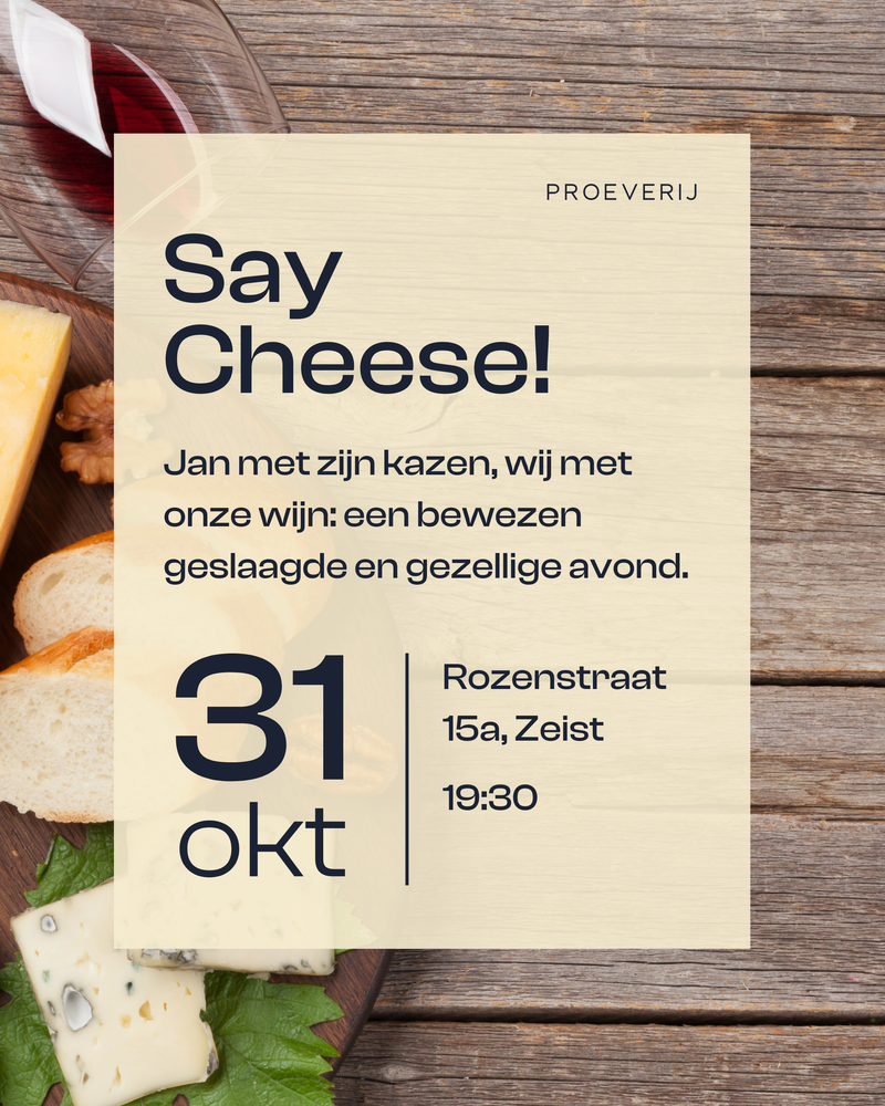 Ticket Say Cheese! - Vrijdag 31 Oktober 19:30