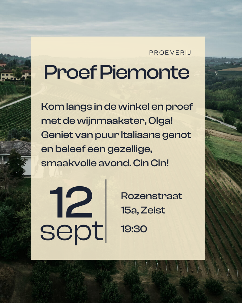 Ticket Proef Piemonte - Vrijdag 12 September 19:30
