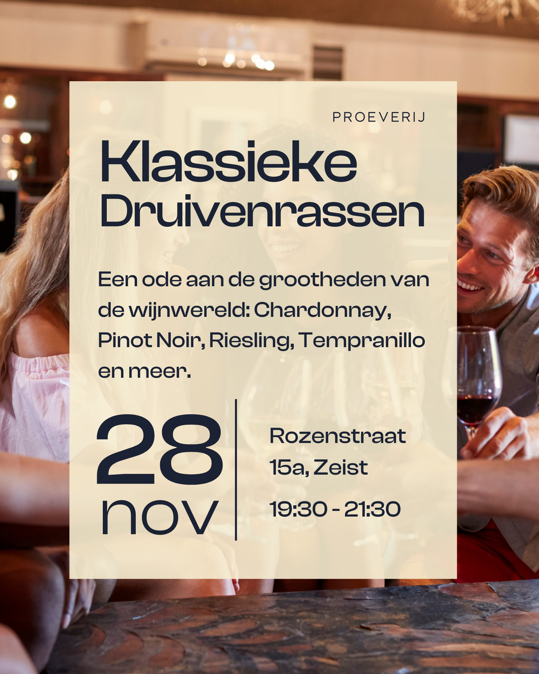 Ticket Klassieke Druivenrassen - Vrijdag 28 November 19:30