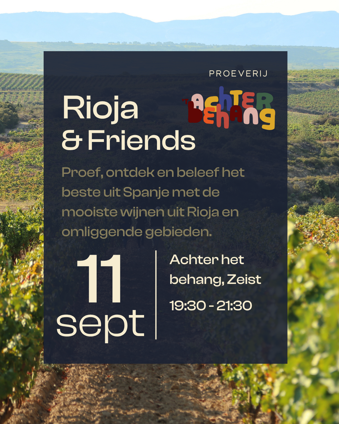 Wijnproeverij 11 Sept - Rioja & Friends
