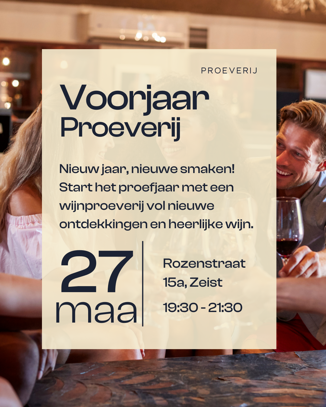 Wijnproeverij 27 Maart